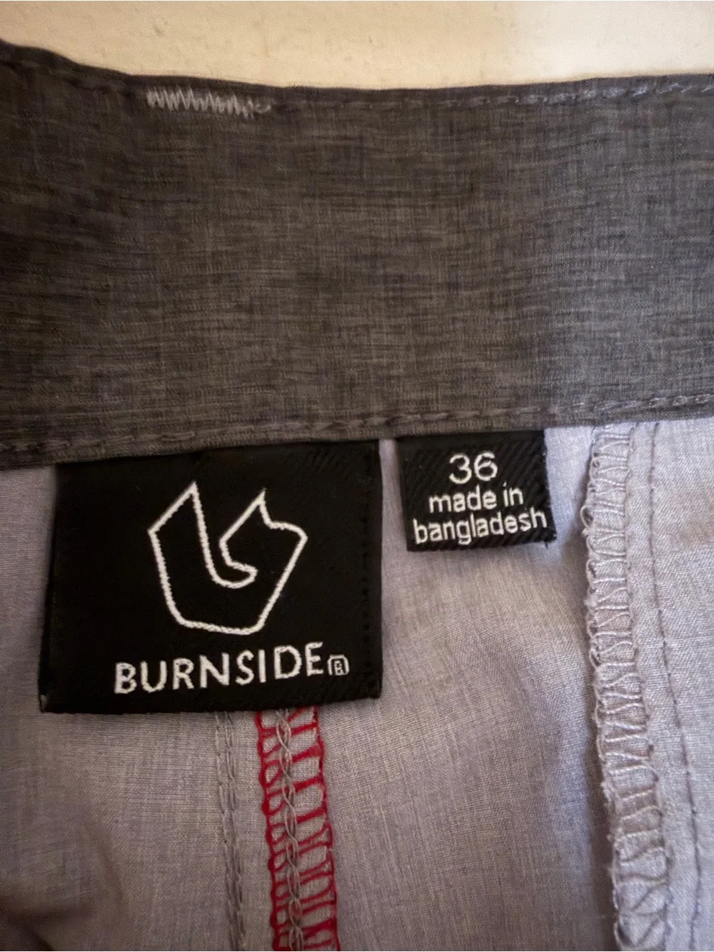 burnside khaki Flat-Front Men's Shorts